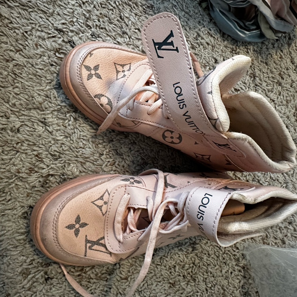 Louis Vuitton Pink High-Top Sneakers